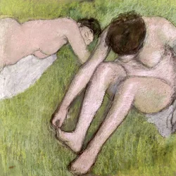 Two Bathers on the Grass, c.1886-90